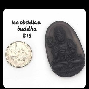 Iced obsidian  Buddha palm